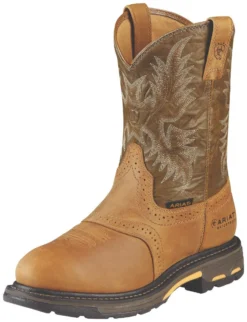 Ariat Boots: Men's Composite Toe 10008635 Waterproof Workhog Pull-On Cowboy Boots -Men Shoes Store 10008635 3 4 front