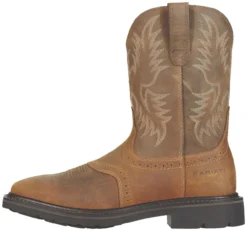 Ariat Boots: Men's Brown 10010134 Steel Toe Heat-Resistant EH Cowboy Boots -Men Shoes Store 10010134 side