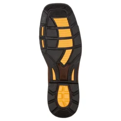 Ariat Boots: Men's 10017436 Brown WorkHog Wide H20 11" Waterproof Pull On Work Boots -Men Shoes Store 10017436 sole