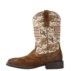 Ariat Boots: Men's 10019959 Antique Mocha Suede Sport Patriot Western Boot 8 Ariat Boots: Men's 10019959 Antique Mocha Suede Sport Patriot Western Boot -Men Shoes Store 10019959 side