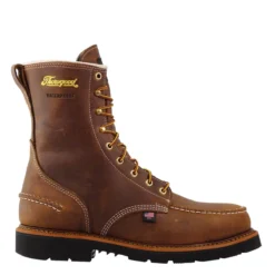 Thorogood Boots: Men's 804 3898 Brown Steel Toe 8″ Crazyhorse Waterproof Work Boot -Men Shoes Store 1957 series 8 crazyhorse waterproof safety toe moc toe maxwear wedge 804 3898 2