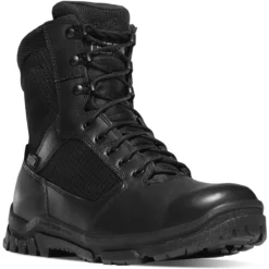 Danner Boots: Men's 23824 Black 8" Side-Zip Lookout Boots -Men Shoes Store 23824