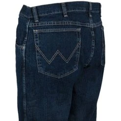 Wrangler Jeans: Men's Dark Blue 31000 UN Rugged Wear Relaxed Straight Fit Jeans -Men Shoes Store 31000un wranglerl 01