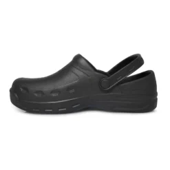 Genuine Grip Shoes: Men's 3900 Black Open Back Slip Resistant Clog