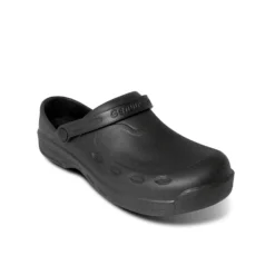 Genuine Grip Shoes: Men's 3900 Black Open Back Slip Resistant Clog -Men Shoes Store 3900 3 2 1