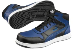 Puma Shoes: Men's 630075 Blue Black Composite Toe Mid Frontcourt Heritage Work Shoe -Men Shoes Store 630070 frontcourt blue blk mid pair