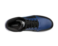 Puma Shoes: Men's 630075 Blue Black Composite Toe Mid Frontcourt Heritage Work Shoe -Men Shoes Store 630070 frontcourt blue blk mid top