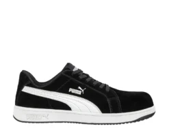 Puma Safety: Men's 640015 Black Composite-Fiberglass Toe Iconic Suede Low Work Shoe