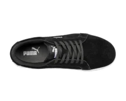 Puma Safety: Men's 640015 Black Composite-Fiberglass Toe Iconic Suede Low Work Shoe -Men Shoes Store 640015 iconic suede black low top web