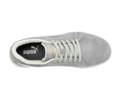 Puma Safety: Men's 640035 Grey Composite-Fiberglass Toe Iconic Suede Low Work Shoe -Men Shoes Store 640035 iconic suede grey low top web