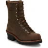 Chippewa Boots: Men's Waterproof Brown 73100 Logger Work Boots