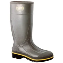 Servus Boots: Men's 75101 Gray Black Steel Toe Waterproof PVC 15IN Boot -Men Shoes Store 75101