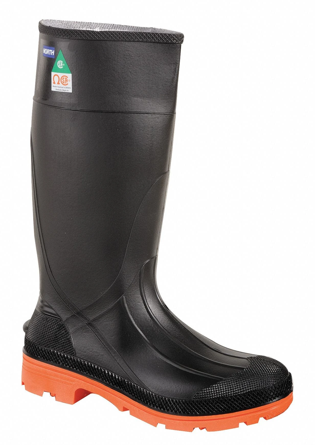 Servus Boots: Men's 75145C Black Orange Steel Toe Waterproof PVC 15IN Boot 1 Servus Boots: Men's 75145C Black Orange Steel Toe Waterproof PVC 15IN Boot