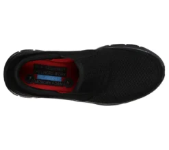 Skechers Shoes: Men's 77048 BBK Black Flex Advantage - Mcallen Slip Resistant Athletic Shoe -Men Shoes Store 77048 bbk b