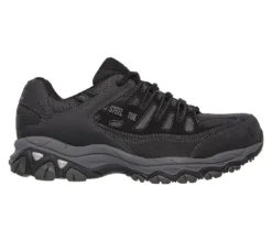 Skechers Shoes: Men's 77055 BKCC Black Charcoal Cankton Steel Toe Athletic Shoe