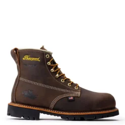 Thorogood Boots: Men's 814 4514 Brown Soft Toe USA Made American Heritage Waterproof Insulated Crazyhorse Work Boot -Men Shoes Store 804 4514 2edit 1