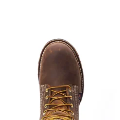 Thorogood Boots: Men's 804 4520 Brown Nano Toe USA Made American Heritage 8" Waterproof Insulated Crazyhorse Work Boot -Men Shoes Store 814 4520 6edit 1