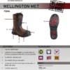 Avenger Boots: Men's A7896 Brown Hammer Wellington Carbon Toe Work Boots