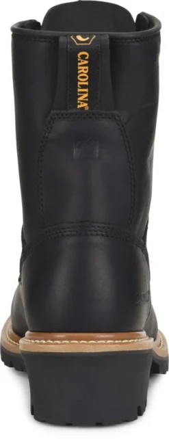 Carolina Boots: Men's CA1825 Black 8" Steel Toe Elm Logger Boot -Men Shoes Store ca1825 500xauto heel