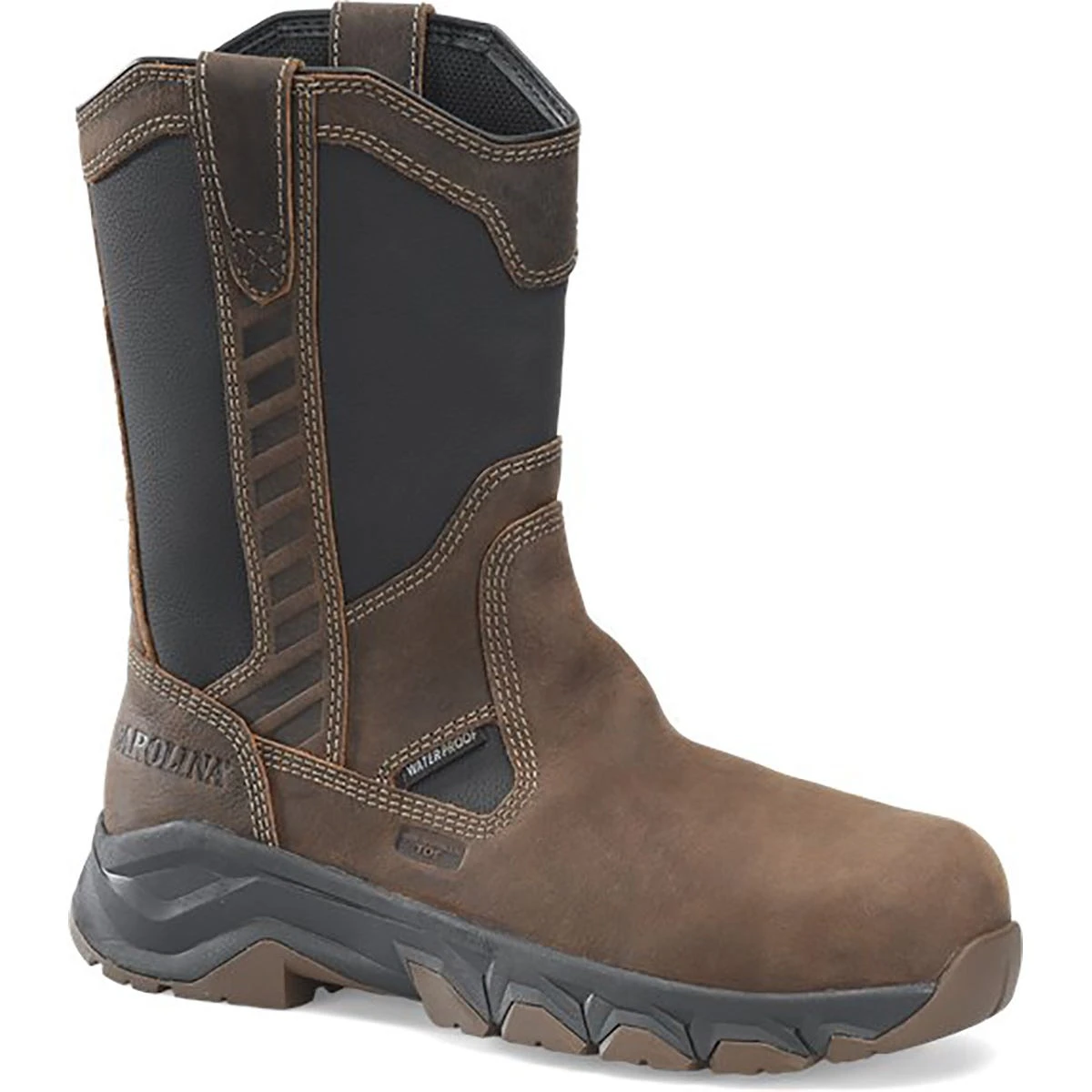 Carolina Boots: Men's CA5557 Brown Composite Toe Subframe 10" Pull On Wellington Waterproof Work Boot 1 Carolina Boots: Men's CA5557 Brown Composite Toe Subframe 10" Pull On Wellington Waterproof Work Boot