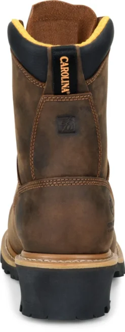 Carolina Boots: Men's CA9853 Brown Poplar 8” Composite Toe Logger Boot -Men Shoes Store ca9853 500xauto heel