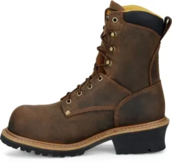Carolina Boots: Men's CA9853 Brown Poplar 8” Composite Toe Logger Boot -Men Shoes Store ca9853 500xauto instep