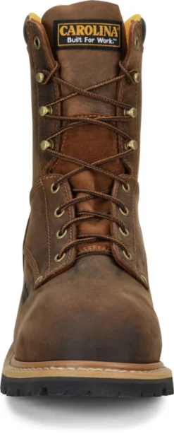 Carolina Boots: Men's CA9853 Brown Poplar 8” Composite Toe Logger Boot -Men Shoes Store ca9853 500xauto toe
