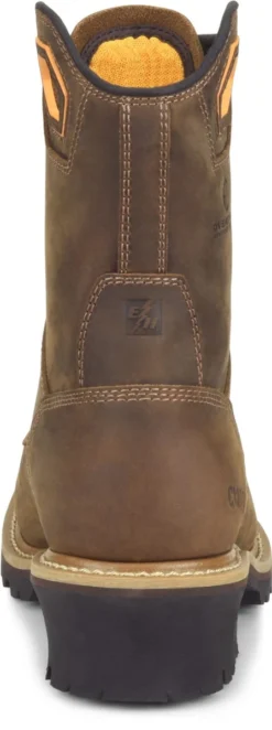 Carolina Boots: Men's CA9855 Brown 8" Composite Square Toe Waterproof Logger Boot -Men Shoes Store ca9855 500xauto heel