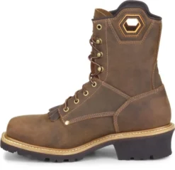 Carolina Boots: Men's CA9855 Brown 8" Composite Square Toe Waterproof Logger Boot -Men Shoes Store ca9855 500xauto instep