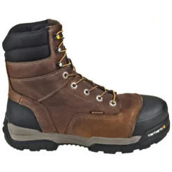 Carhartt Boots: Energy 8-Inch Waterproof EH Composite Toe CME8355 Men's Brown Work Boots -Men Shoes Store carhartt cme8355 o 01 1