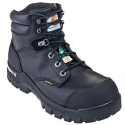 Carhartt Boots: Men's CMR6971 Black Waterproof Puncture-Resistant Composite Toe Boots -Men Shoes Store carhartt cmr6971 p 01