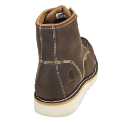 Carhartt Boots: Men's CMW6095 Brown 6-Inch Waterproof General Toe Wedge Boots