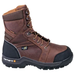 Carhartt Boots: Men's CMF8720 Brown Met Guard Waterproof 8-Inch Work Boots -Men Shoes Store carhartt cwf8720 o 01