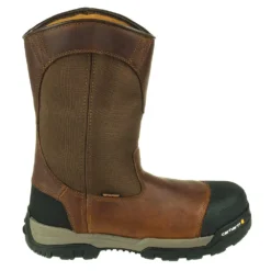 Carhartt Boots: Men's CME1355 Brown Composite Toe Waterproof Pull On Boots -Men Shoes Store carhartt cme1355 o 001 1