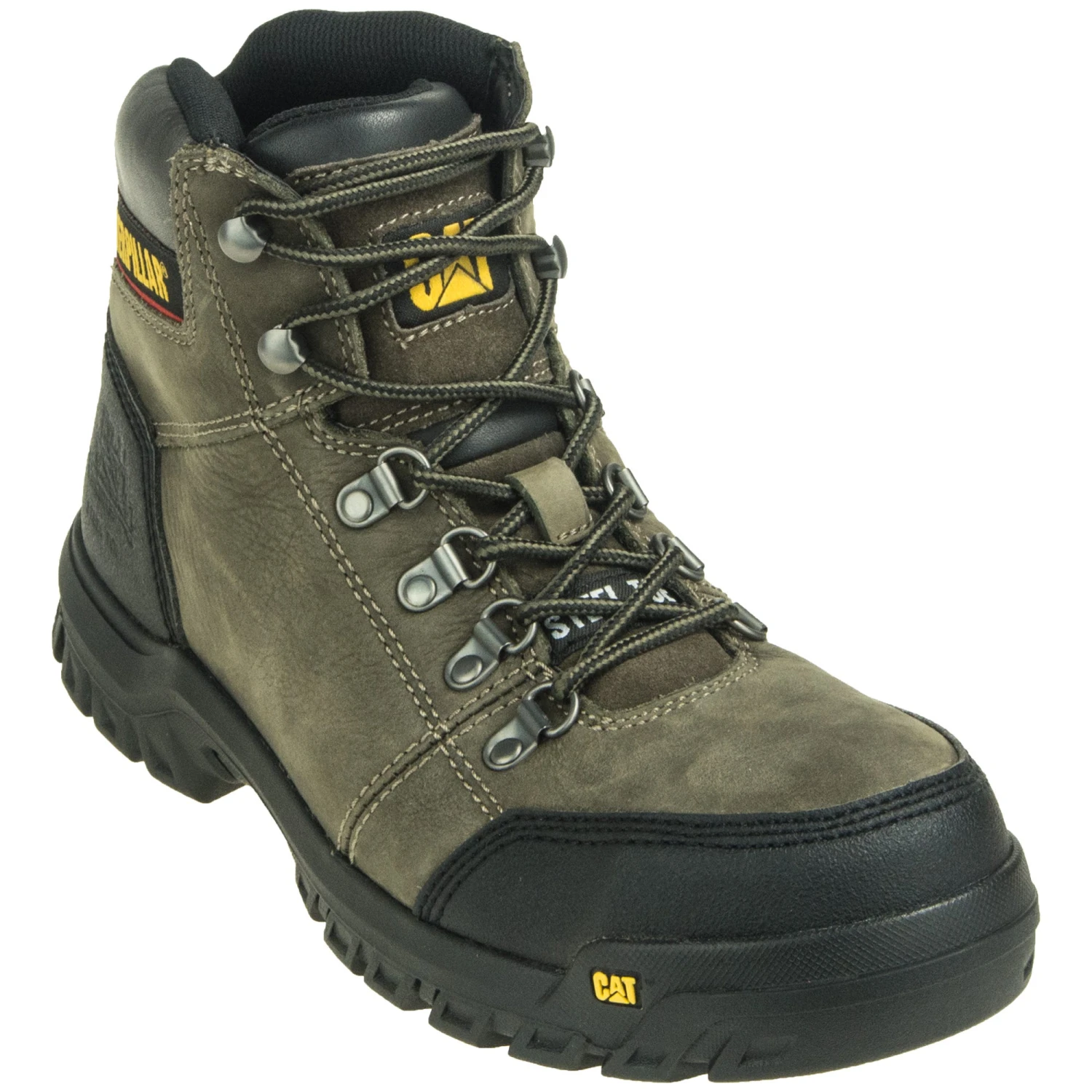 Caterpillar Boots: Men's Outline Grey 90802 EH Steel Toe Boots 1 Caterpillar Boots: Men's Outline Grey 90802 EH Steel Toe Boots