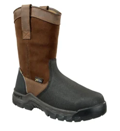 Carhartt Boots: Men's CMF1721 Brown Composite Toe Met Guard Waterproof Pull On Work Boot -Men Shoes Store cbhjnmng