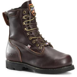Carolina Boots: Men's CA518 Brown Steel Toe INT 2.0 Domestic Broad Toe Winged D3O Internal MetGuard Work Boot
