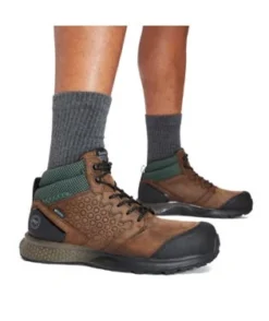 Timberland Pro Boots: Men's A1ZRC Brown Green Reaxion Composite Toe Waterproof Hiker -Men Shoes Store detail tb0a1zrc 214 a 1