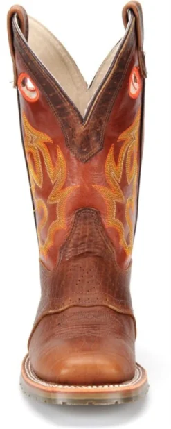 Double H Boots: Men's DH4400 Brown 12" Mickey ICE Roper Domestic Wide Square Toe Cowboy Boot -Men Shoes Store dh4400 500xauto toe