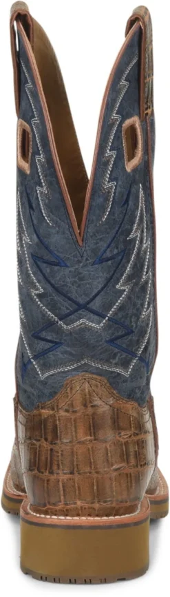 Double H Boots: Men’s DH7011 Navy NYLES 11” Steel Toe Square Toe Roper -Men Shoes Store dh7011 500xauto heel