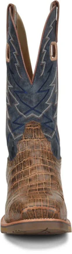 Double H Boots: Men’s DH7011 Navy NYLES 11” Steel Toe Square Toe Roper -Men Shoes Store dh7011 500xauto toe