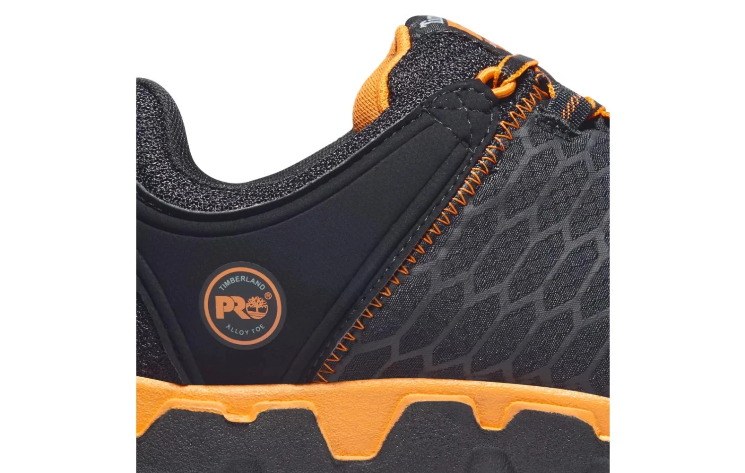 Timberland Pro Shoes: Men's A1B6S Black Orange PowerTrain Sport Alloy Toe Athletic Work Shoes 5 Timberland Pro Shoes: Men's A1B6S Black Orange PowerTrain Sport Alloy Toe Athletic Work Shoes - Image 5