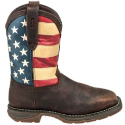 Durango Boots: Men's Steel Toe DB020 American Flag Rebel Cowboy Boots -Men Shoes Store durango 020 o 01