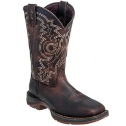 Durango Boots: Men's Brown Rebel DB4443 Leather Square Toe Cowboy Boots -Men Shoes Store durango db4443 p 01