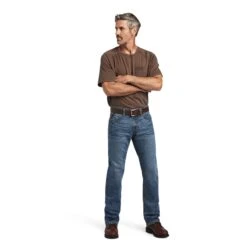 Ariat Rebar Jeans: Men's 10041081 Rico M7 DuraStretch Edge Stackable Straight Leg Jean -Men Shoes Store f22 mns work 10041081 full