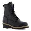 Frye Boots: Men's FR40201 Black Steel Toe 8" Waterproof Logger Work Boot