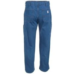 Carhartt Jeans: Men's FRB13 DNM Denim Flame Resistant Dungaree Jeans -Men Shoes Store frb13dnm carharttb 01