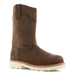 Frye Supply Boots: Men's FR40303 Dark Brown Steel Toe Safety-Crafted 10" Waterproof Wellington Work Boot