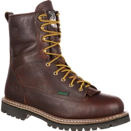 Georgia Boot: Men's G101 Brown 8" Waterproof Work Boots 2 Georgia Boot: Men's G101 Brown 8" Waterproof Work Boots - Image 2