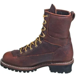 Georgia Boots: Men's Brown G7313 Waterproof EH Steel Toe Logger Boots -Men Shoes Store g7313st georgiai 01